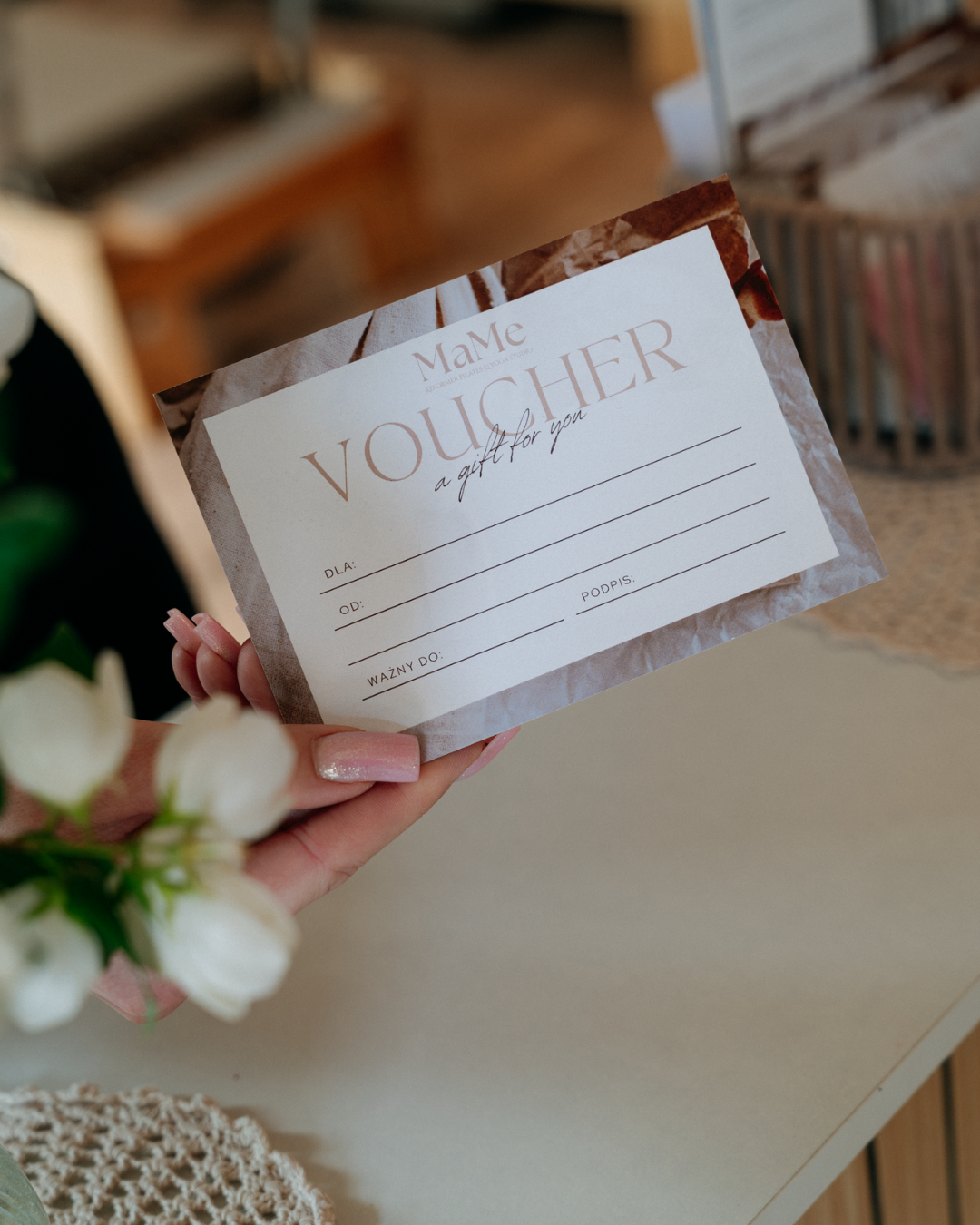 Voucher jako detal oferty studia pilates